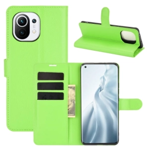 For Xiaomi Mi 11 Litchi Texture Horizontal Flip Protective Case with Holder  Card Slots