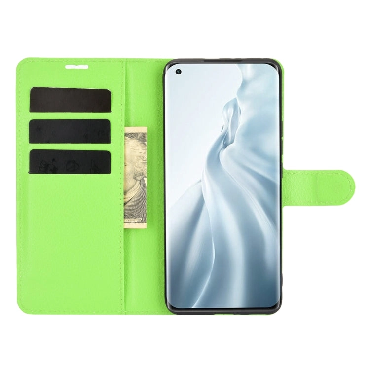 For Xiaomi Mi 11 Litchi Texture Horizontal Flip Protective Case with Holder  Card Slots