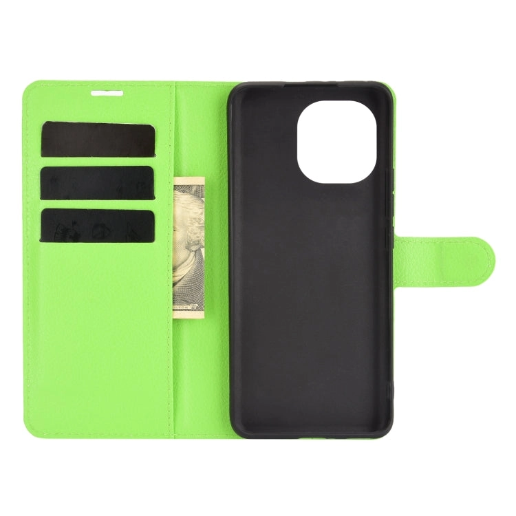For Xiaomi Mi 11 Litchi Texture Horizontal Flip Protective Case with Holder  Card Slots