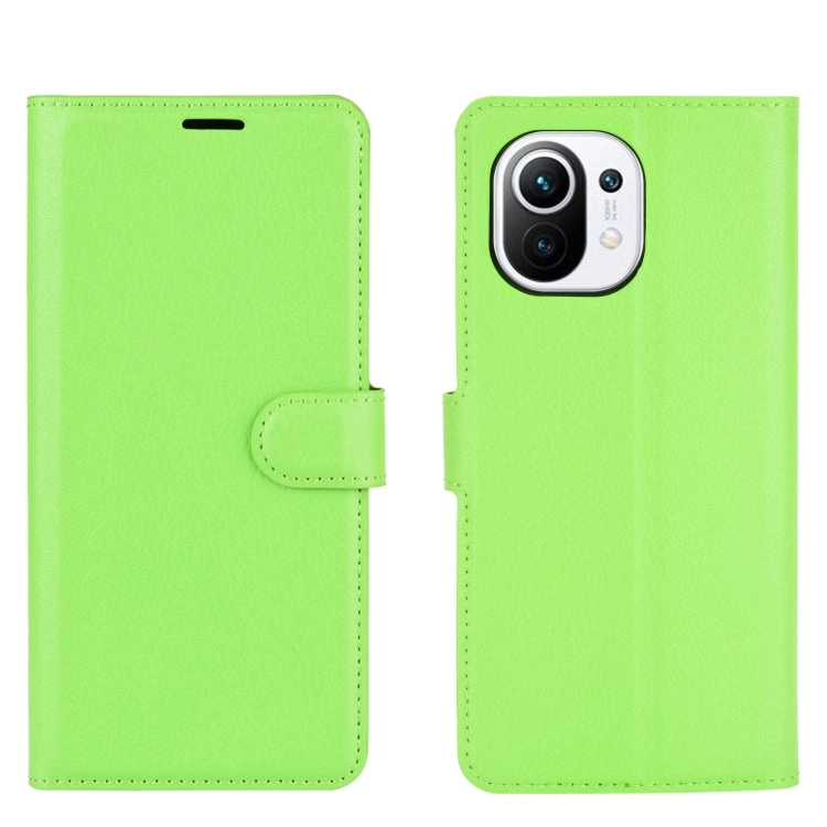 For Xiaomi Mi 11 Litchi Texture Horizontal Flip Protective Case with Holder  Card Slots