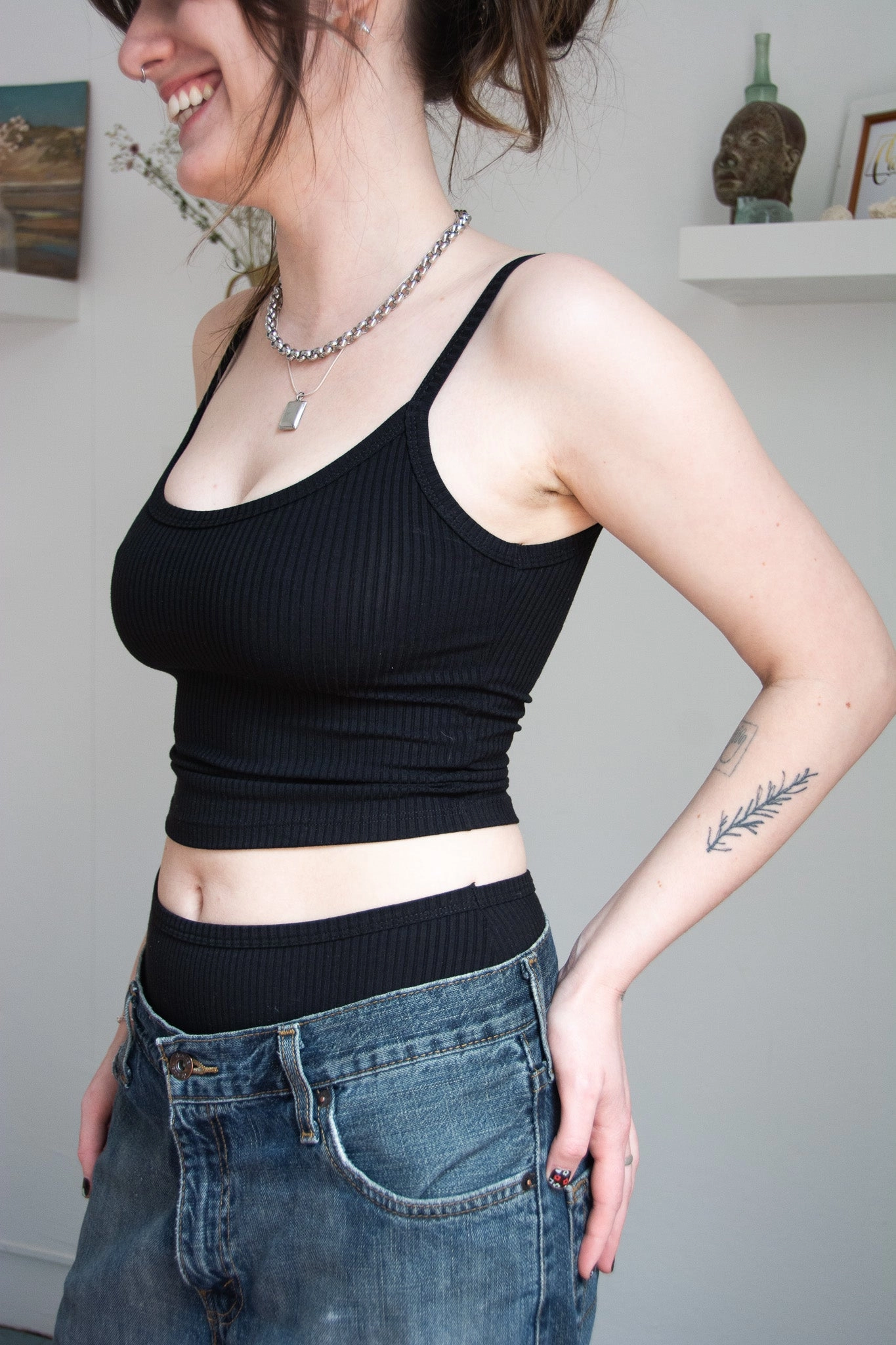 Forty Winks Ease Thin Strap Crop Cami