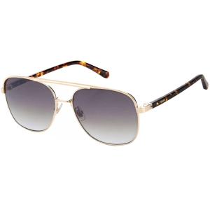 Fossil Unisex Sunglasses - Gold Frame Green Silver Mirror Lens | FOSSIL FOS 2109/G/S S