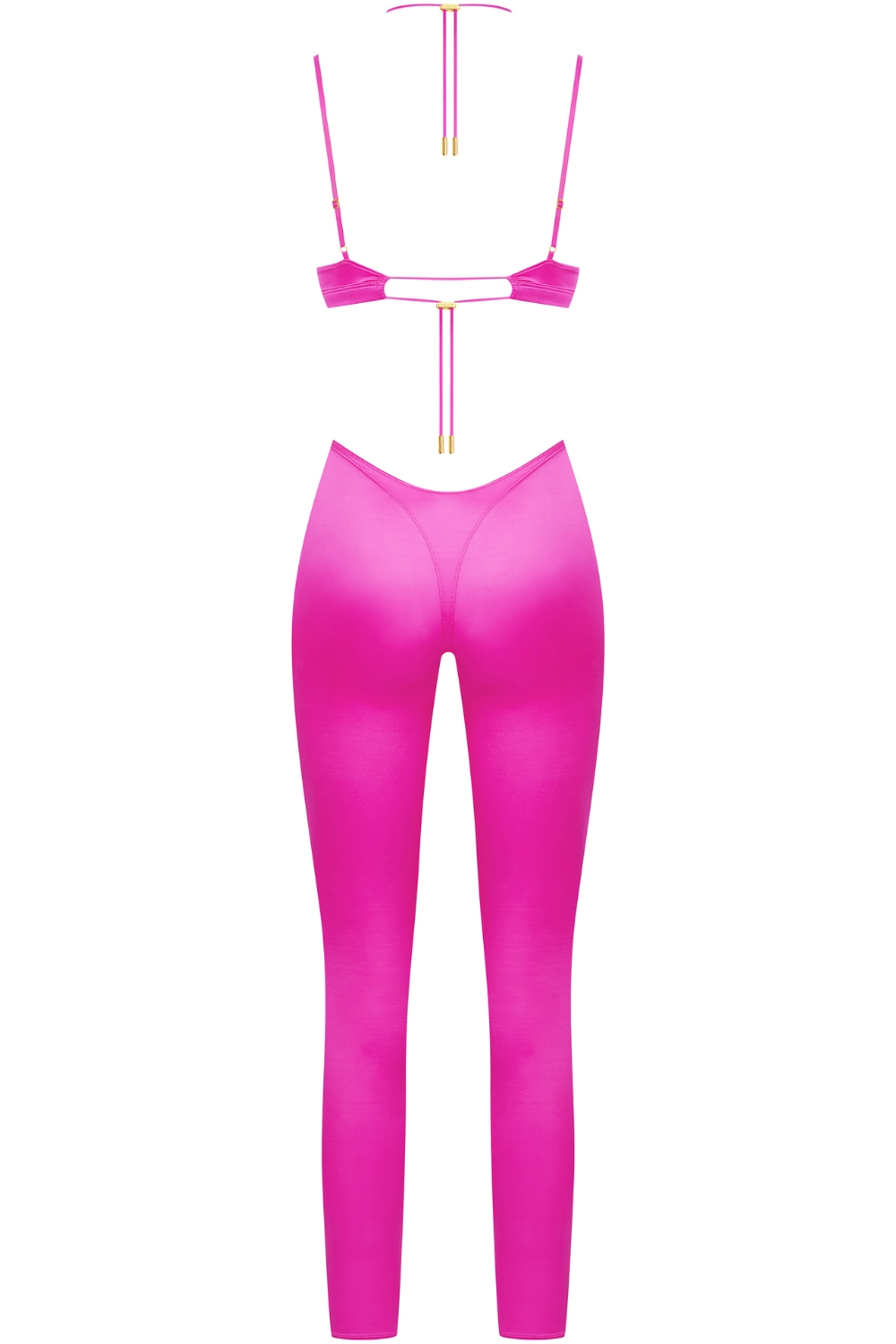 French Kiss Strap Catsuit Pink