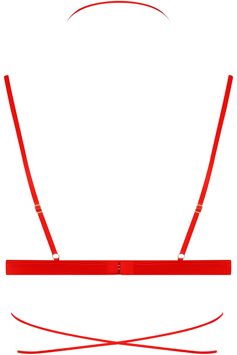 French Kiss Triangle Bra Red