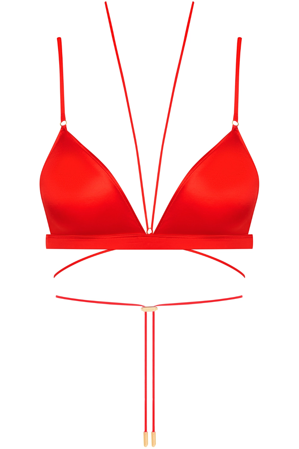 French Kiss Triangle Bra Red