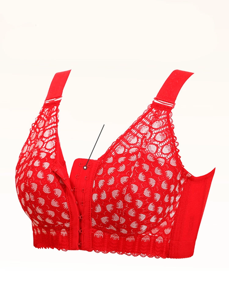 Front Closure Minimizing Full Bust Side-Support Bra
