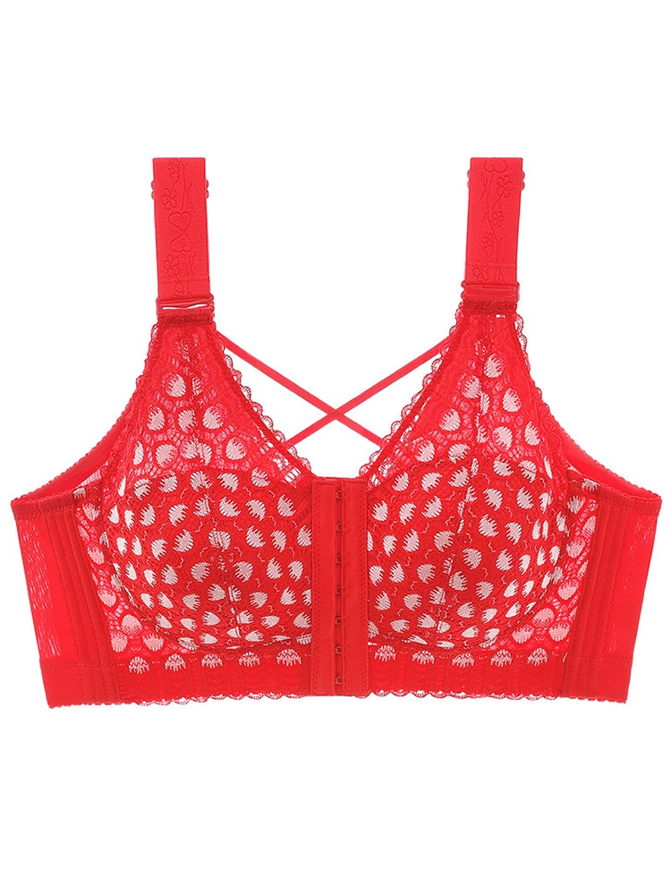 Front Closure Minimizing Full Bust Side-Support Bra