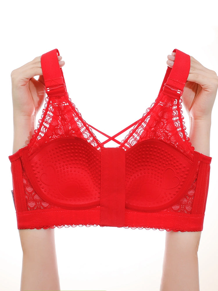 Front Closure Minimizing Full Bust Side-Support Bra