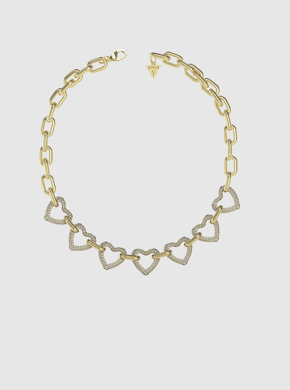 Gold Heart Pave Necklace