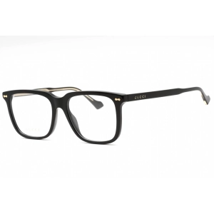 Gucci Men's Eyeglasses - Black Plastic Full Rim Frame Clear Demo Lens | GG0737O 011