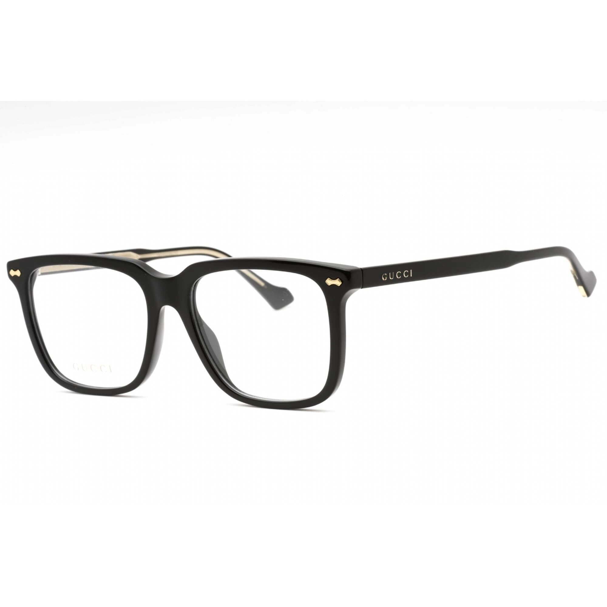 Gucci Men's Eyeglasses - Black Plastic Full Rim Frame Clear Demo Lens | GG0737O 011