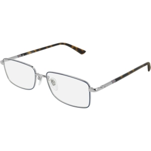 Gucci Men's Eyeglasses - Blue Metal Rectangular Frame Demo Lens | GUCCI GG0391O 008