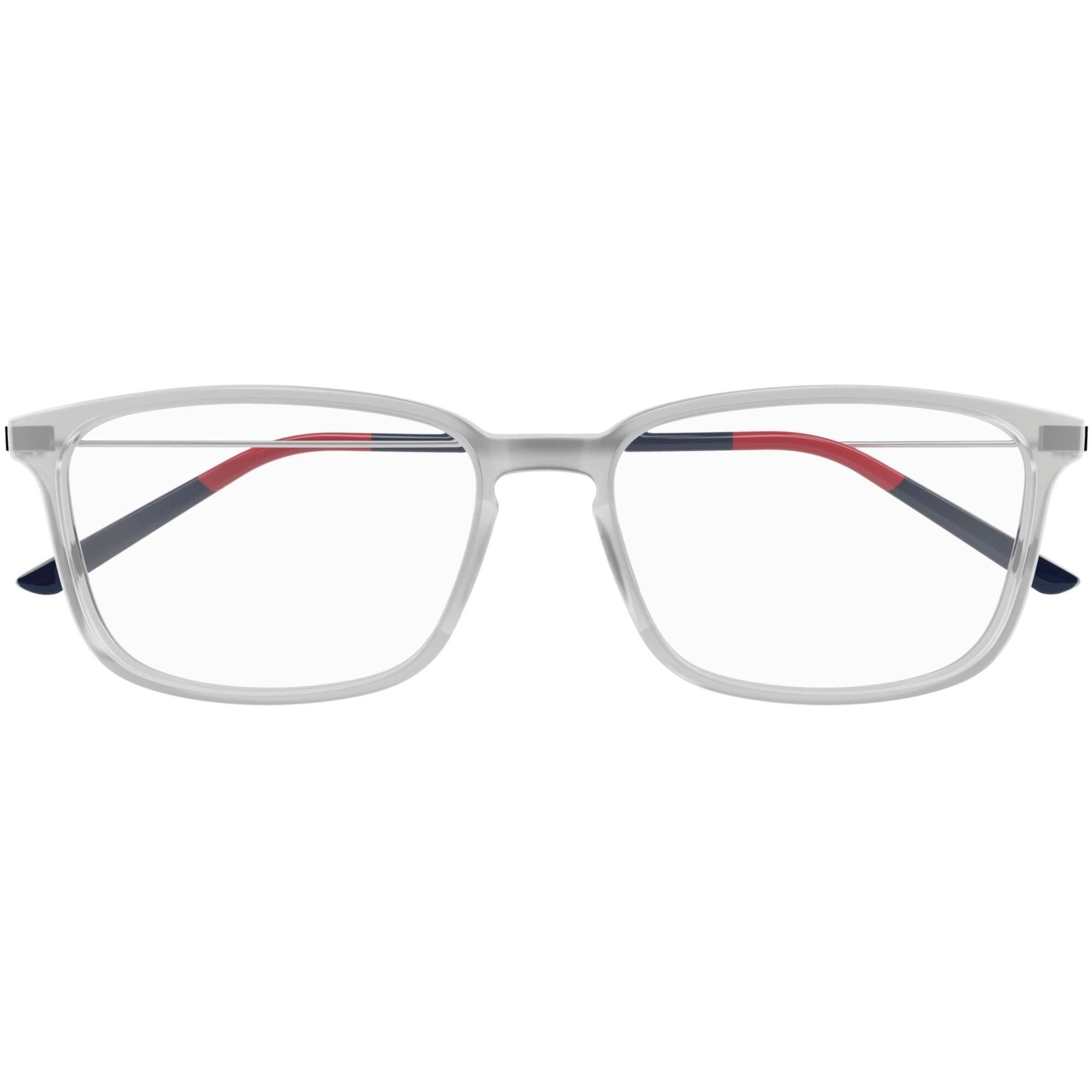 Gucci Men's Eyeglasses - Grey Plastic/Metal Rectangular Frame Demo Lens | GG1056OA 003