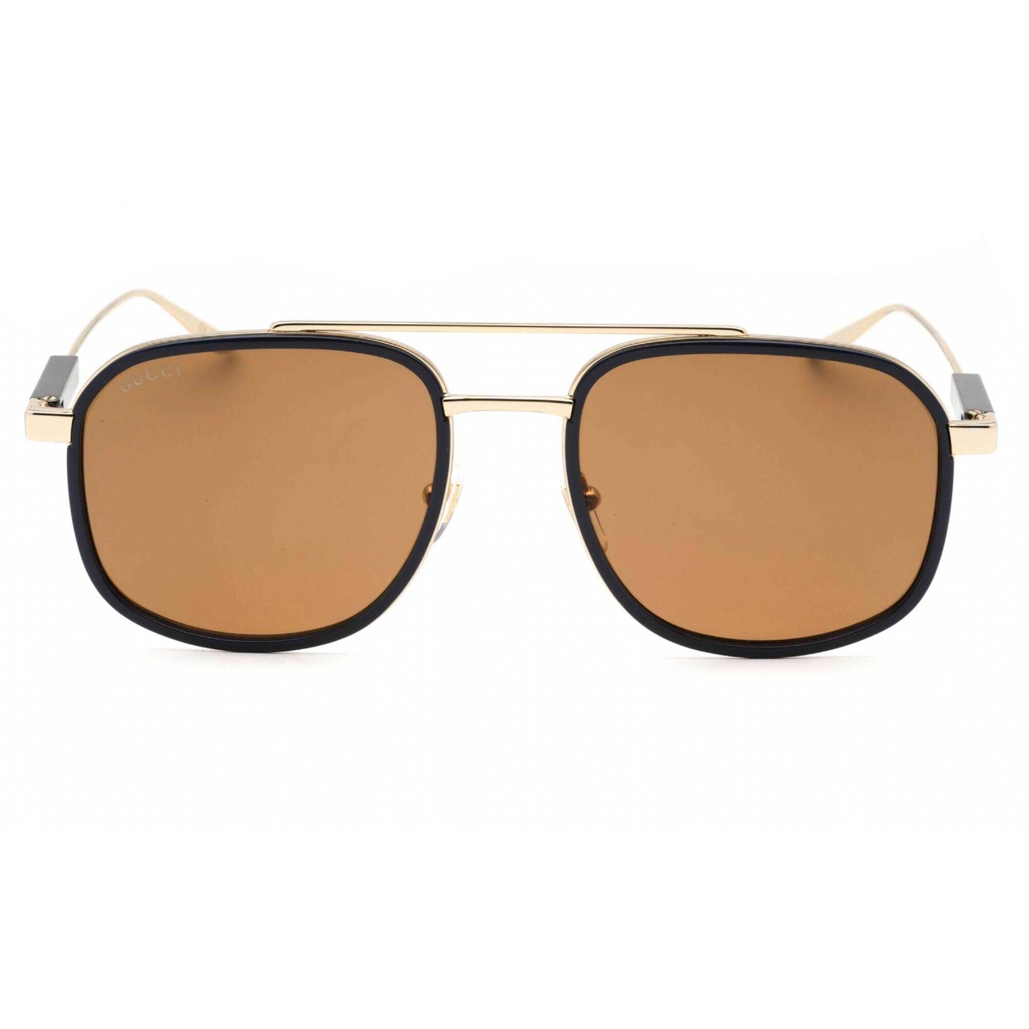 Gucci Men's Sunglasses - Black/Gold Full Rim Metal Frame | GG1310S 003