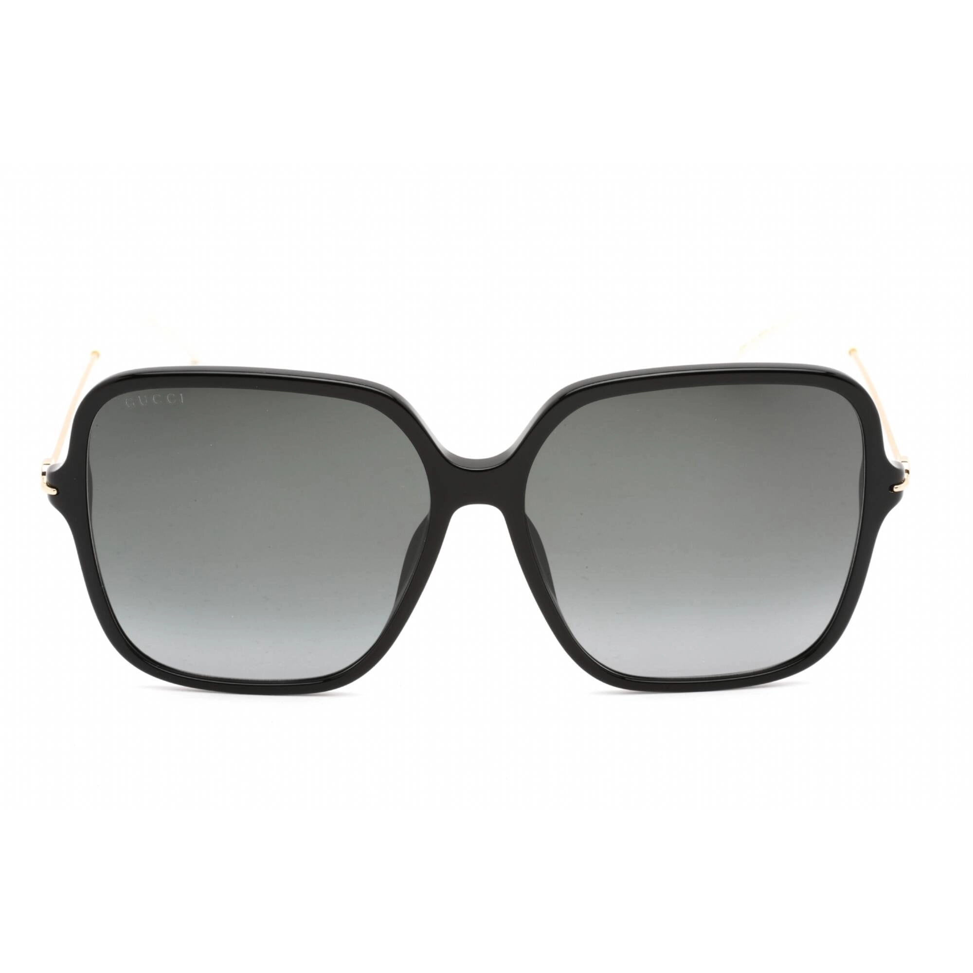 Gucci Men's Sunglasses - Black/Gold Plastic Square Full Rim Frame | GG1267S 001
