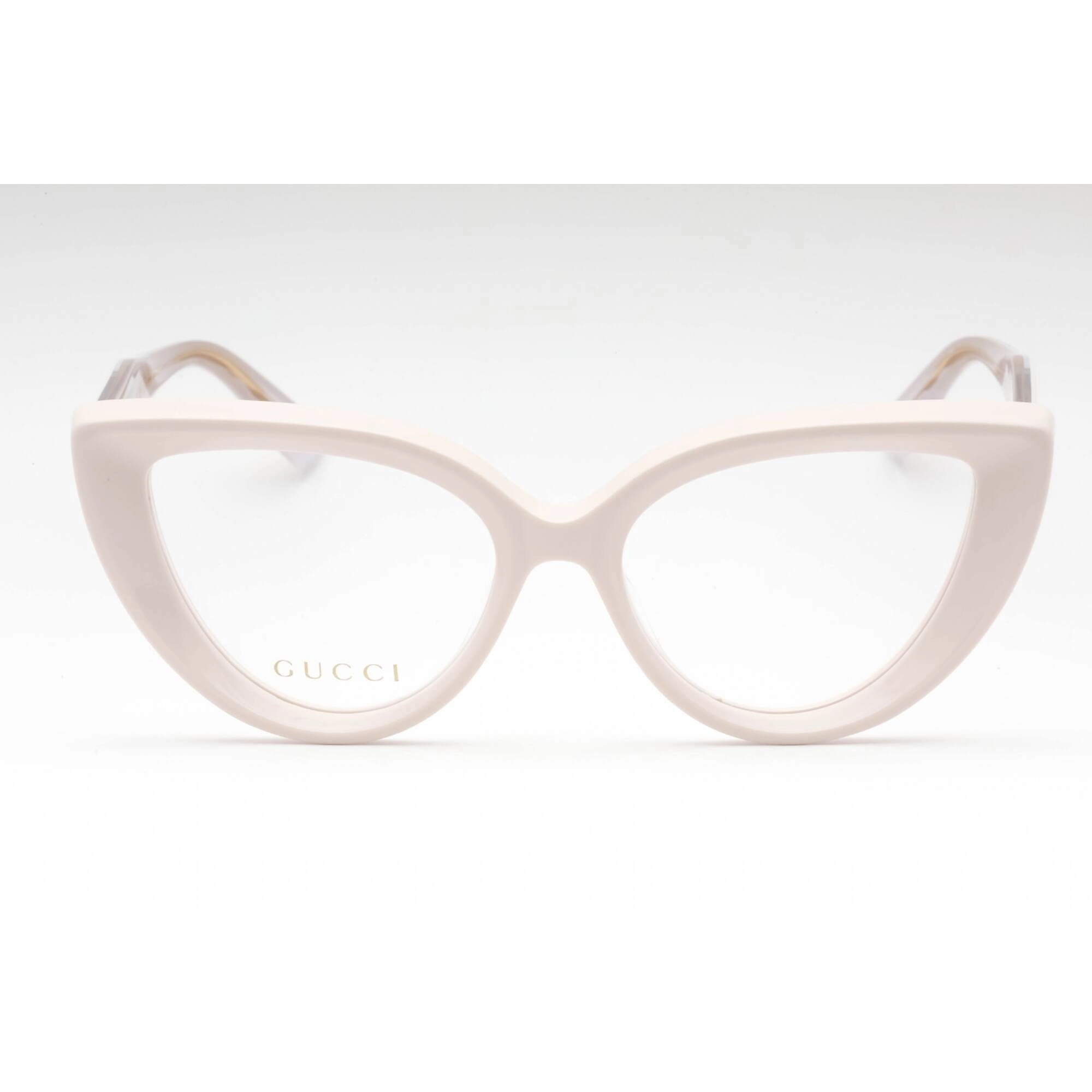 Gucci Women's Eyeglasses - Ivory Plastic Cat Eye Shape Full Rim Frame | GG1530O 004