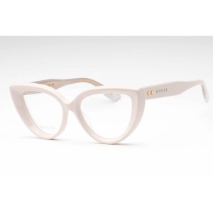 Gucci Women's Eyeglasses - Ivory Plastic Cat Eye Shape Full Rim Frame | GG1530O 004