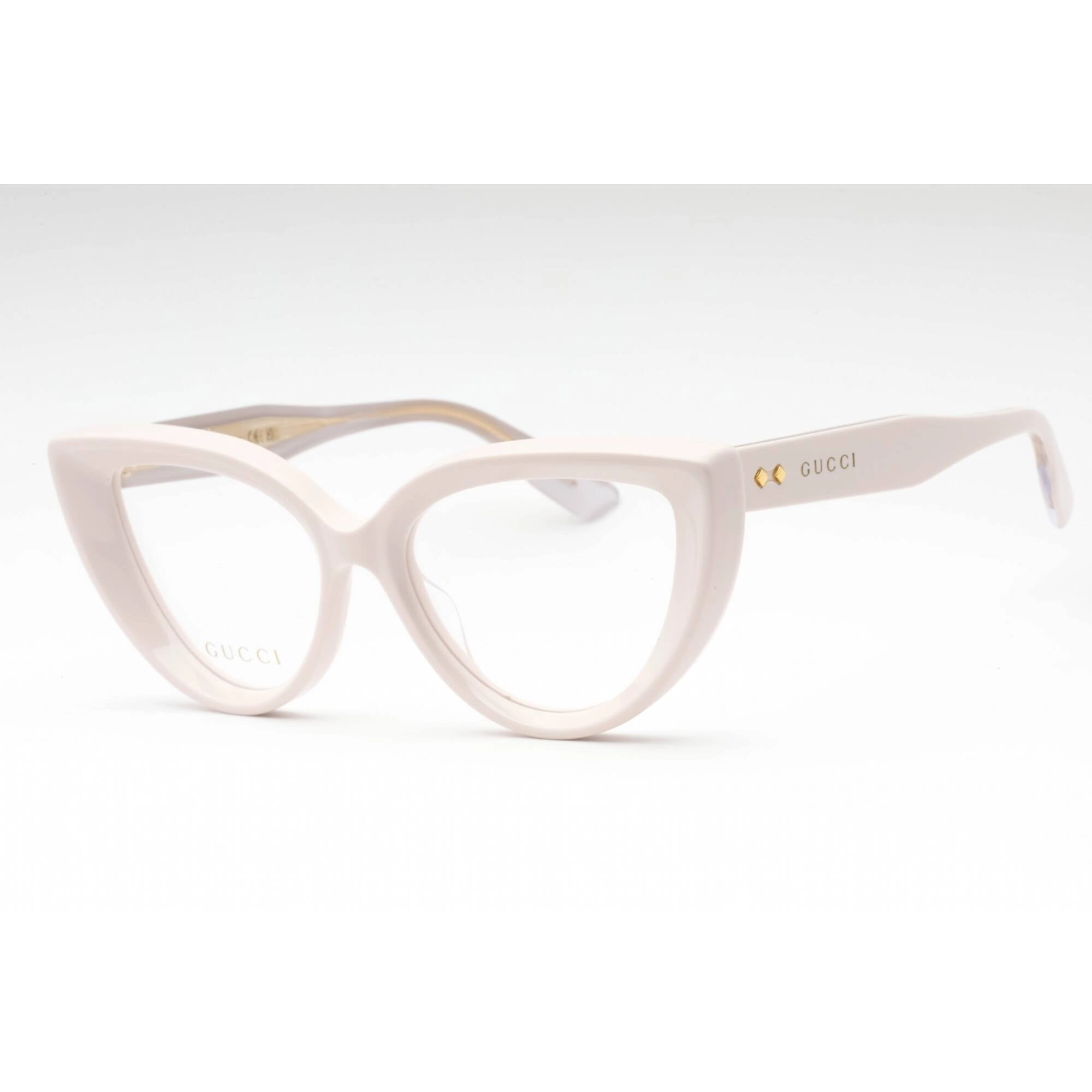 Gucci Women's Eyeglasses - Ivory Plastic Cat Eye Shape Full Rim Frame | GG1530O 004