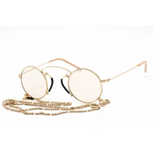 Gucci Women's Sunglasses - Gold Round Metal Full Rim Frame Yellow Lens | GG0991S 001