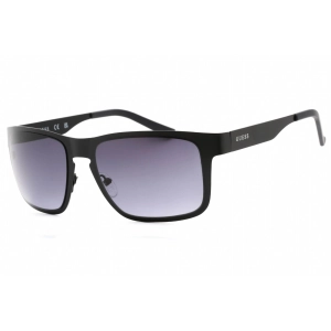 Guess Factory Men's Sunglasses - Matte Black Rectangular Plastic Frame | GF0197 02B