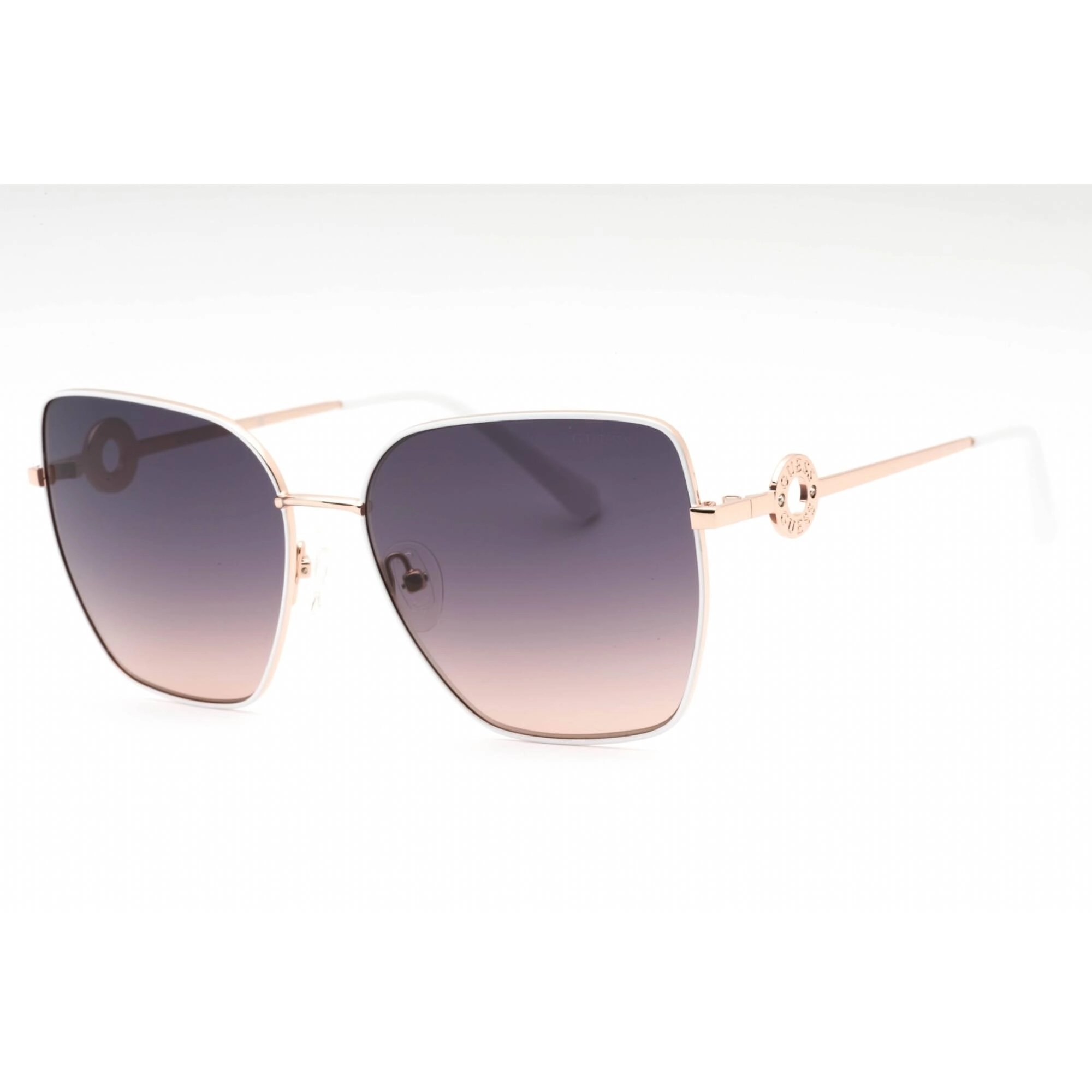 Guess Factory Women's Sunglasses - Shiny Rose Gold Metal Full Rim Frame | GF6183 28W