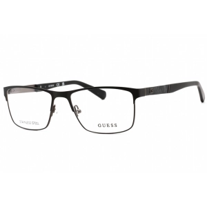 Guess Men's Eyeglasses - Full Rim Rectangular Matte Black Metal Frame | GU1928-N 002