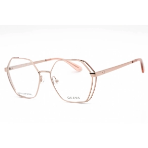Guess Women's Eyeglasses - Clear Demo Lens Shiny Rose Gold Metal Frame | GU2792 028