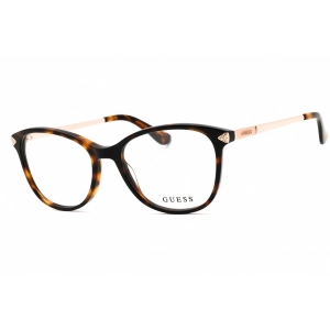Guess Women's Eyeglasses - Dark Havana Plastic Cat Eye Full Rim Frame | GU2632-S 052
