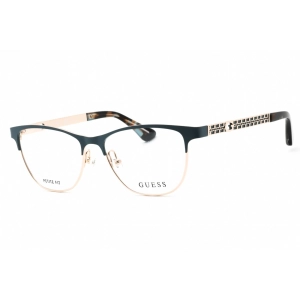 Guess Women's Eyeglasses - Matte Blue Metal Full Rim Oval Shape Frame | GU2883 091
