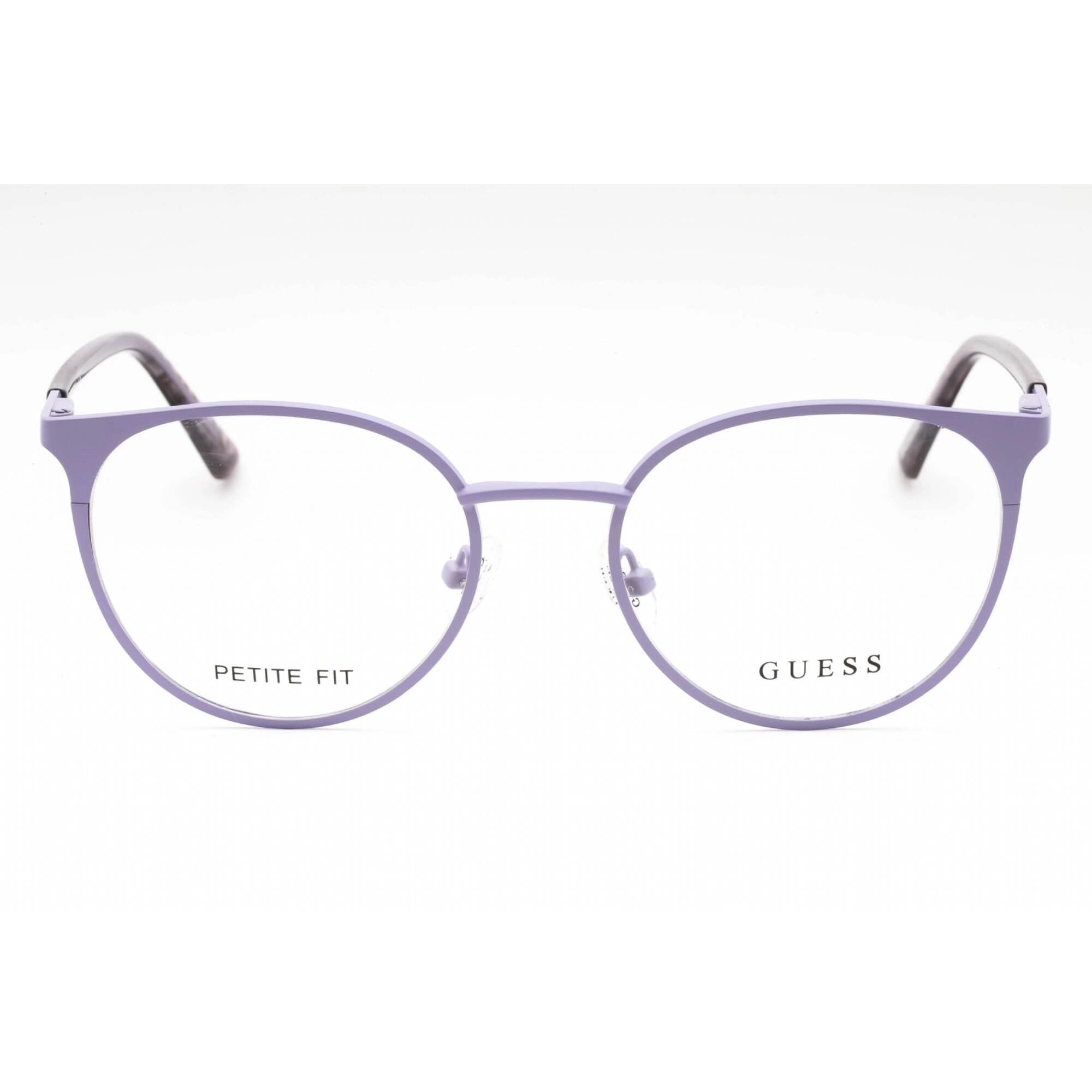 Guess Women's Eyeglasses - Matte Violet Metal Full Rim Round Shape Frame | GU2913 082