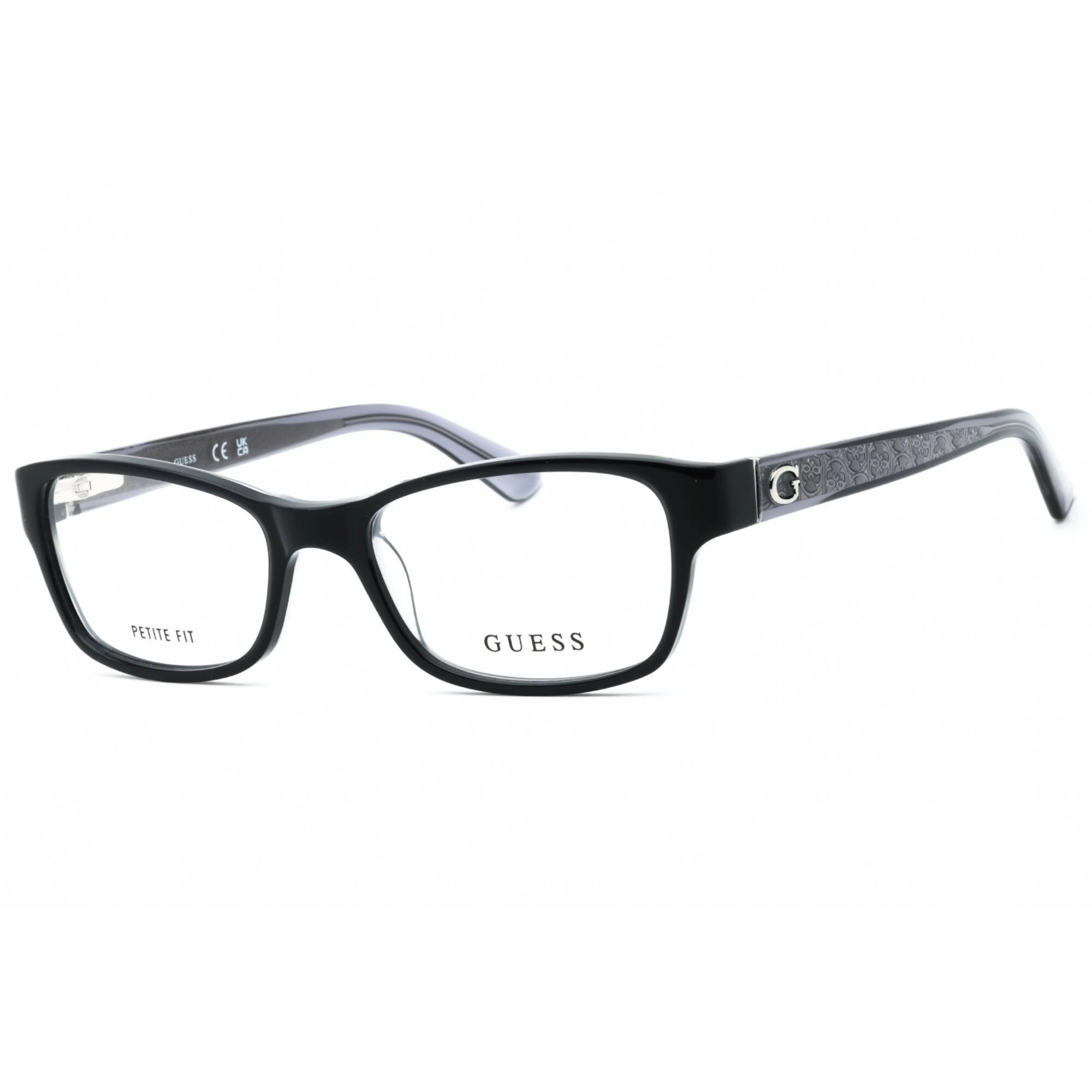 Guess Women's Eyeglasses - Shiny Black Acetate Cat Eye Full Rim Frame | GU2591 001
