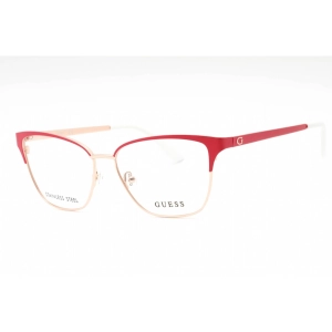 Guess Women's Eyeglasses - Shiny Pink Metal Cat Eye Shape Full Rim Frame | GU2795 072