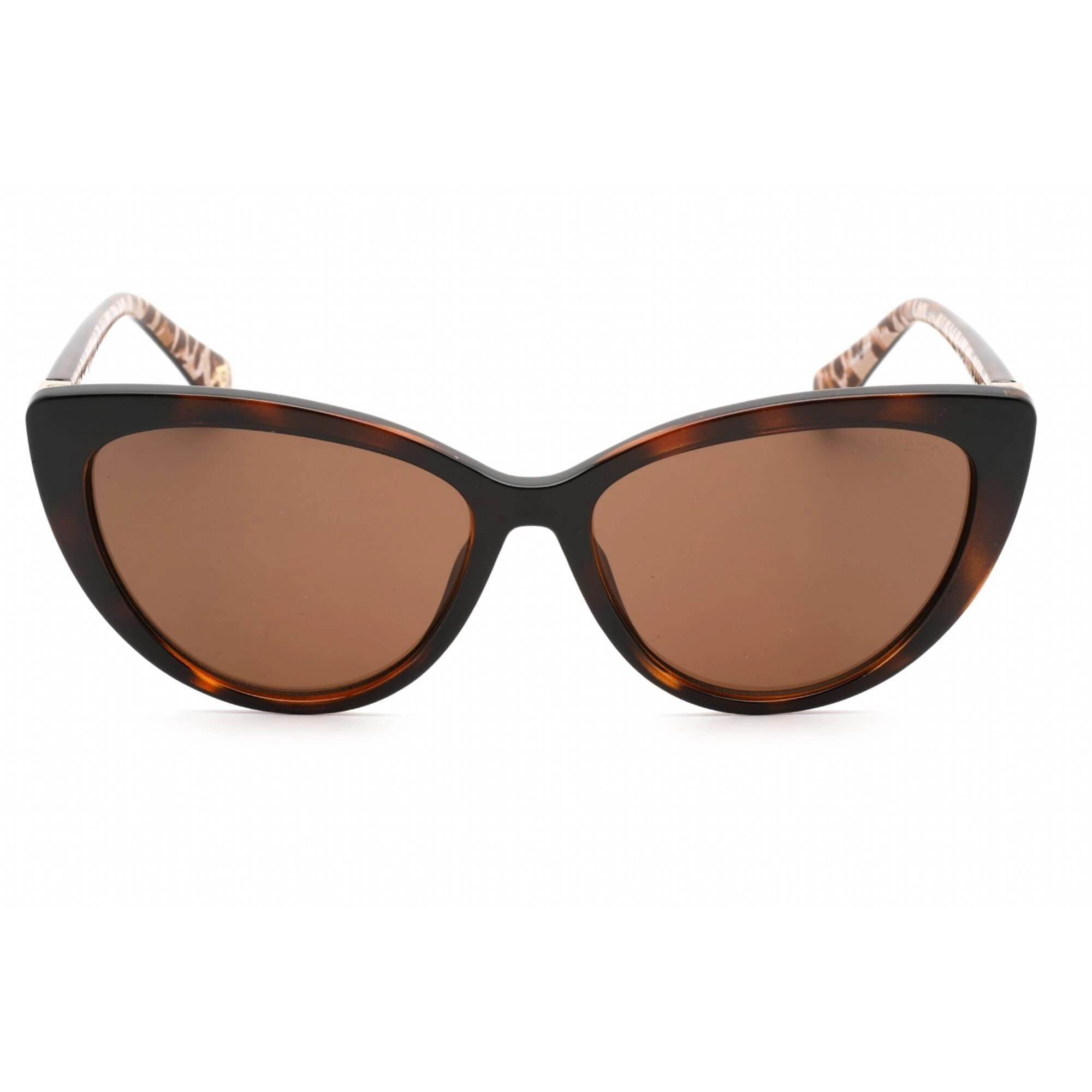 Guess Women's Sunglasses - Dark Havana Cat Eye Plastic Frame Brown Lens | GU5211 52E