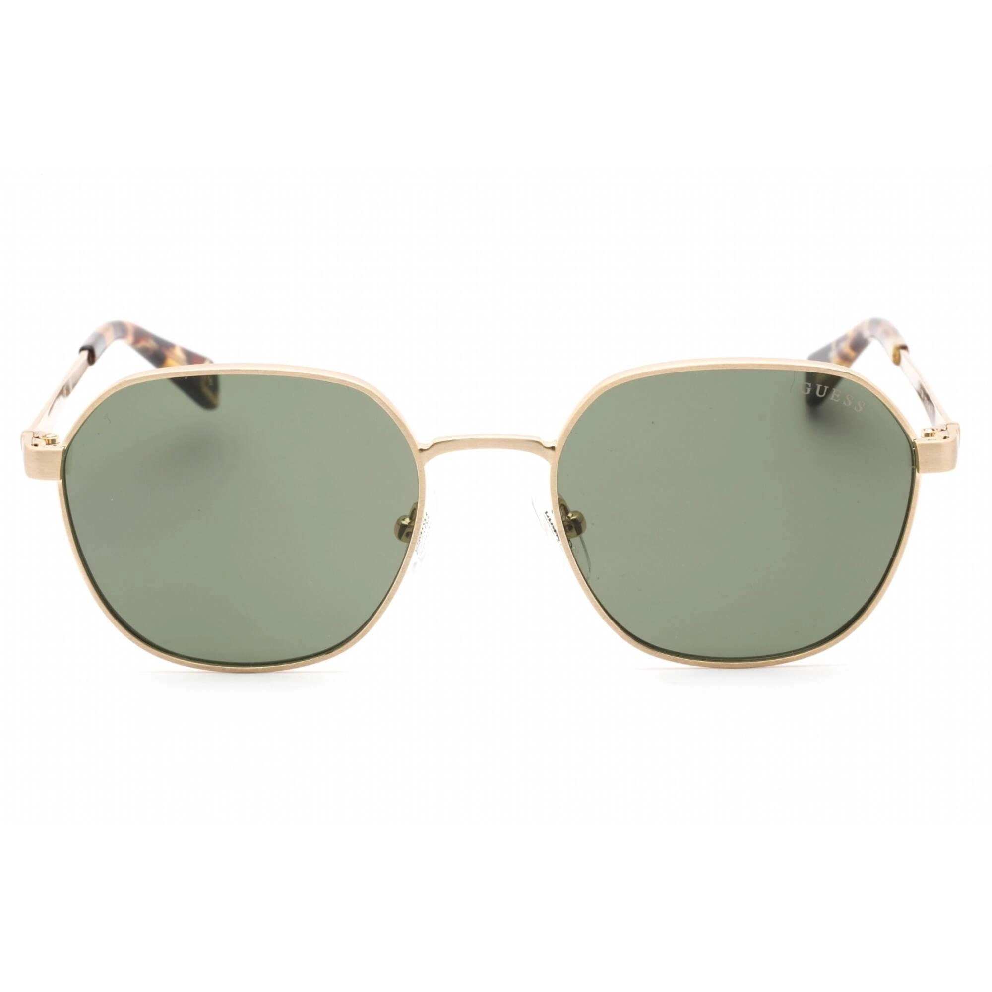 Guess Women's Sunglasses - Gold/Other Rectangular Metal Frame Green Lens | GU5215 33N