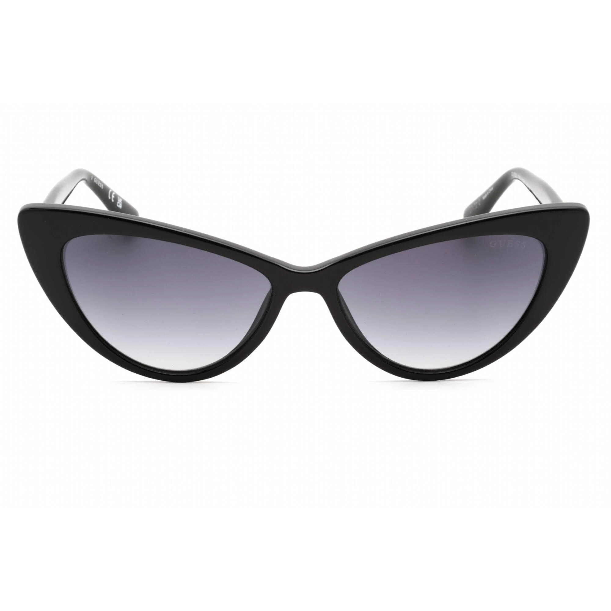 Guess Women's Sunglasses - Shiny Black Plastic Frame Gradient Smoke Lens | GU7830 01B