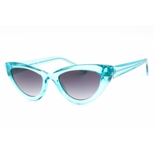 Guess Women's Sunglasses - Shiny Light Blue Plastic Full Rim Cat Eye | GU7811 84B