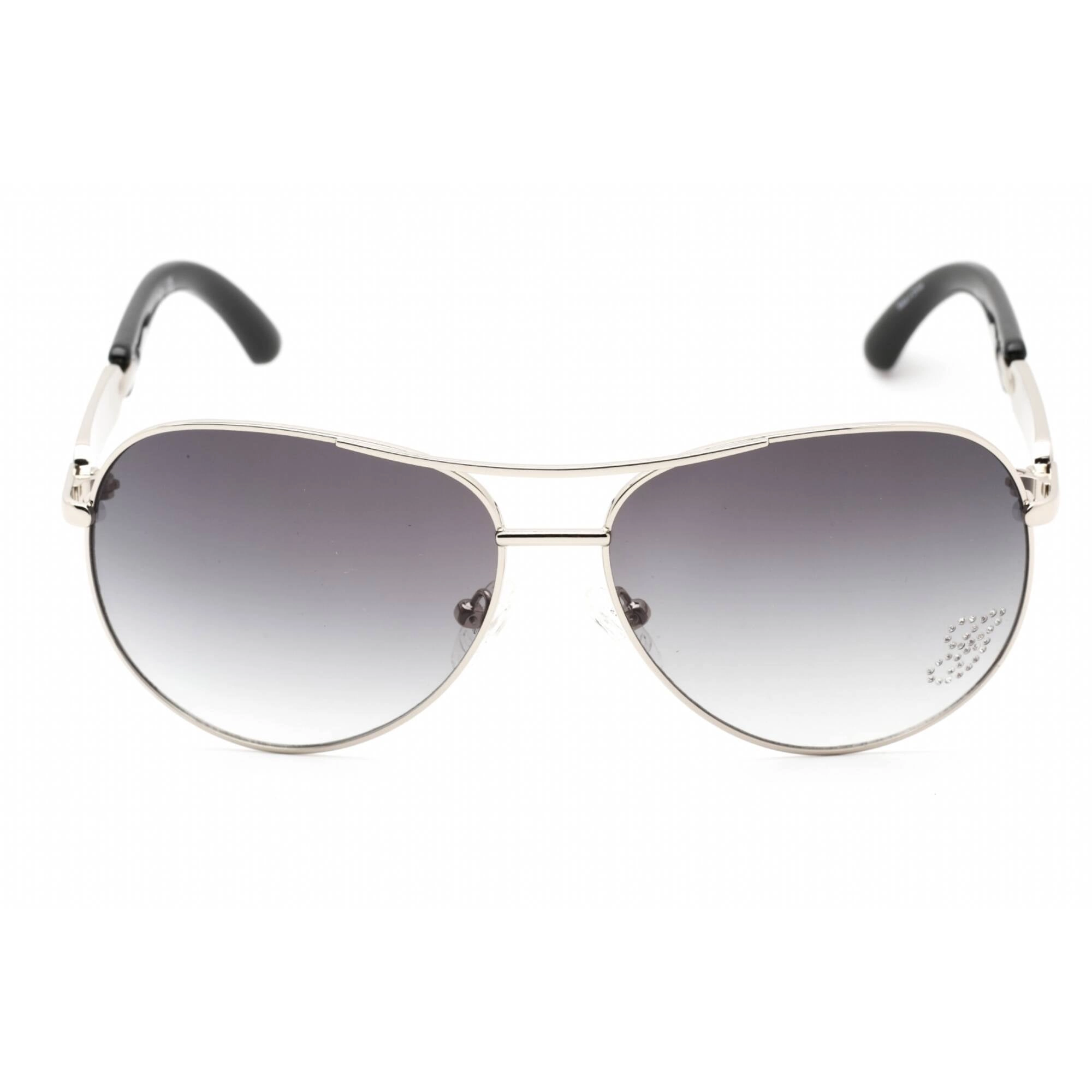 Guess Women's Sunglasses - Silver Metal Pilot Frame Gradient Smoke Lens | GU7295 Q87