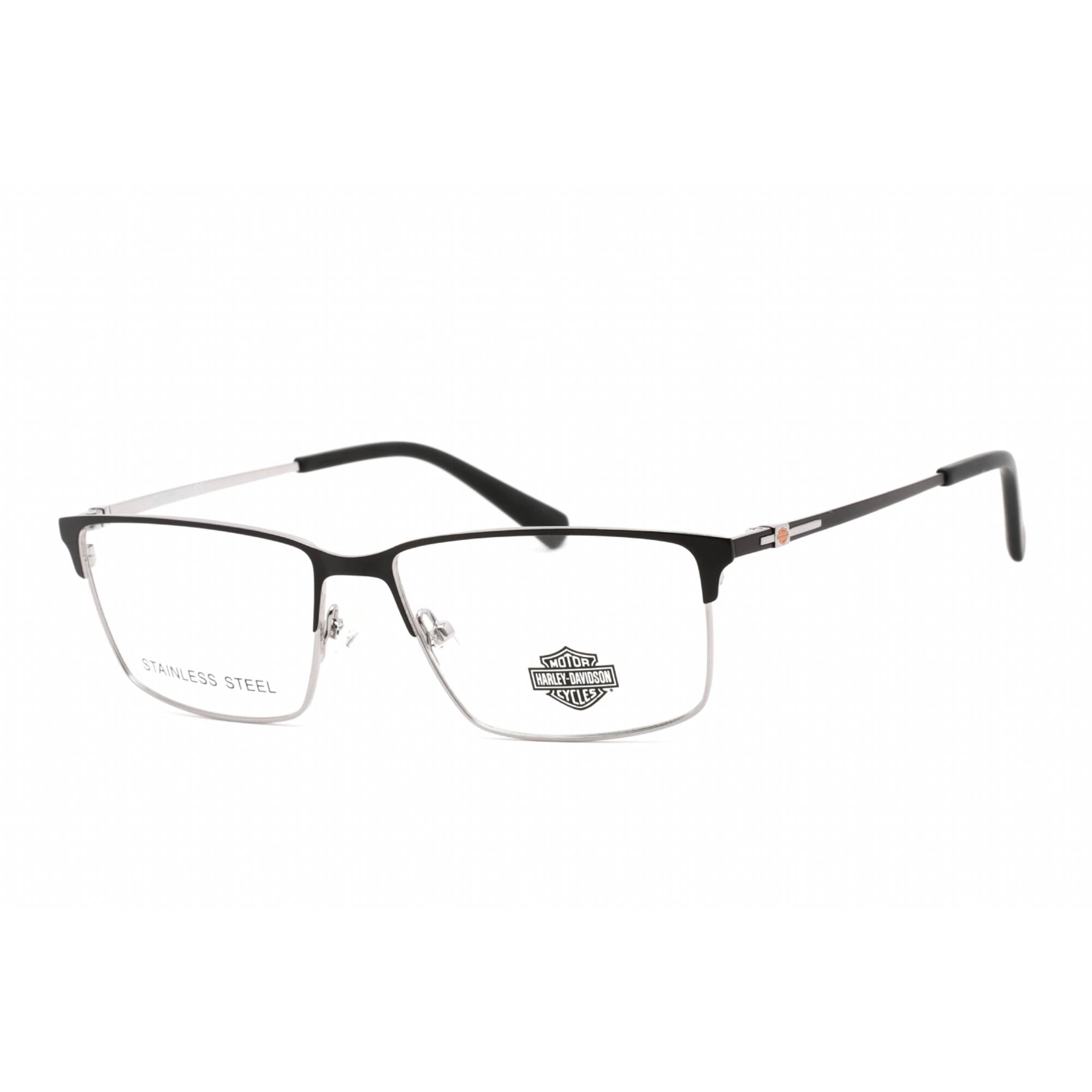 Harley Davidson Men's Eyeglasses - Matte Black Metal Rectangular Frame | HD0914 002