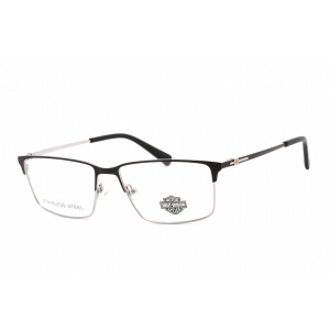 Harley Davidson Men's Eyeglasses - Matte Black Metal Rectangular Frame | HD0914 002
