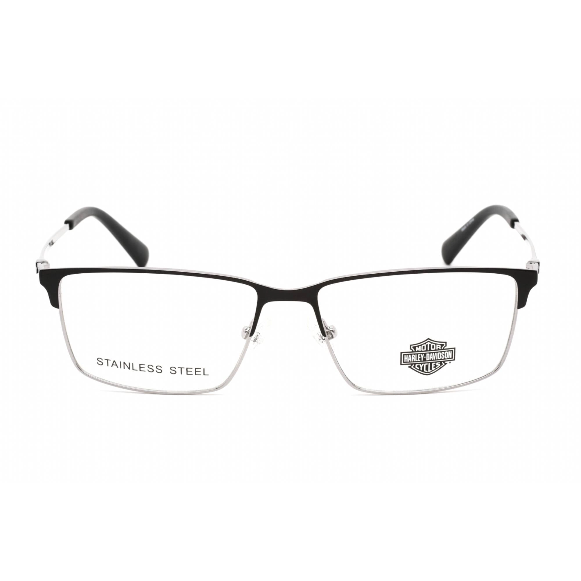 Harley Davidson Men's Eyeglasses - Matte Black Metal Rectangular Frame | HD0914 002