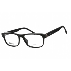 Hugo Boss Unisex Eyeglasses - Clear Lens Black Acetate Rectangular Frame | 1041 807