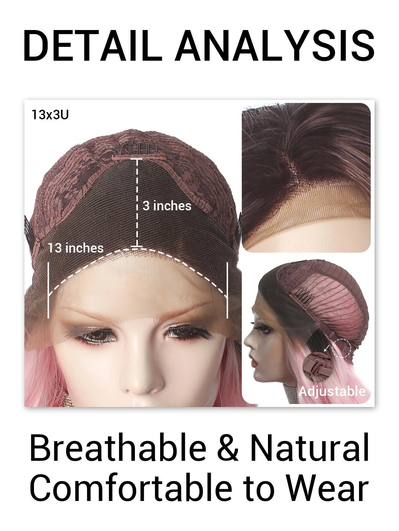 IMstyle Blush purple&pink&navy blue&aqua blue straight with 22 inches 13*3 free parting lace front synthetic wigs heat friendly SH-blush-13*3U