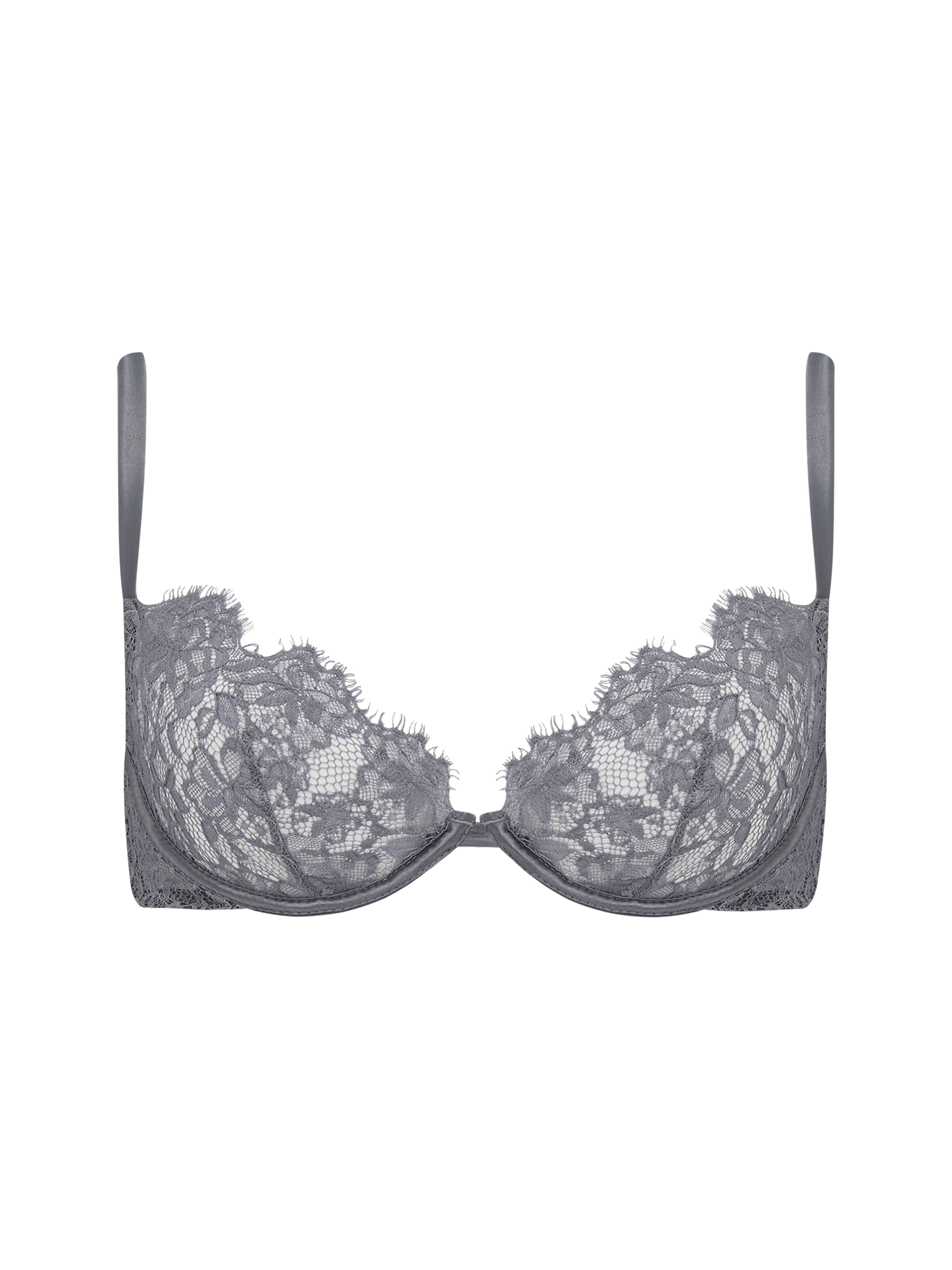Isabella Grey Lace Plunge Bra