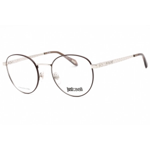 Just Cavalli Women's Eyeglasses - Shiny Palladium Metal Round Frame | VJC017 0A75