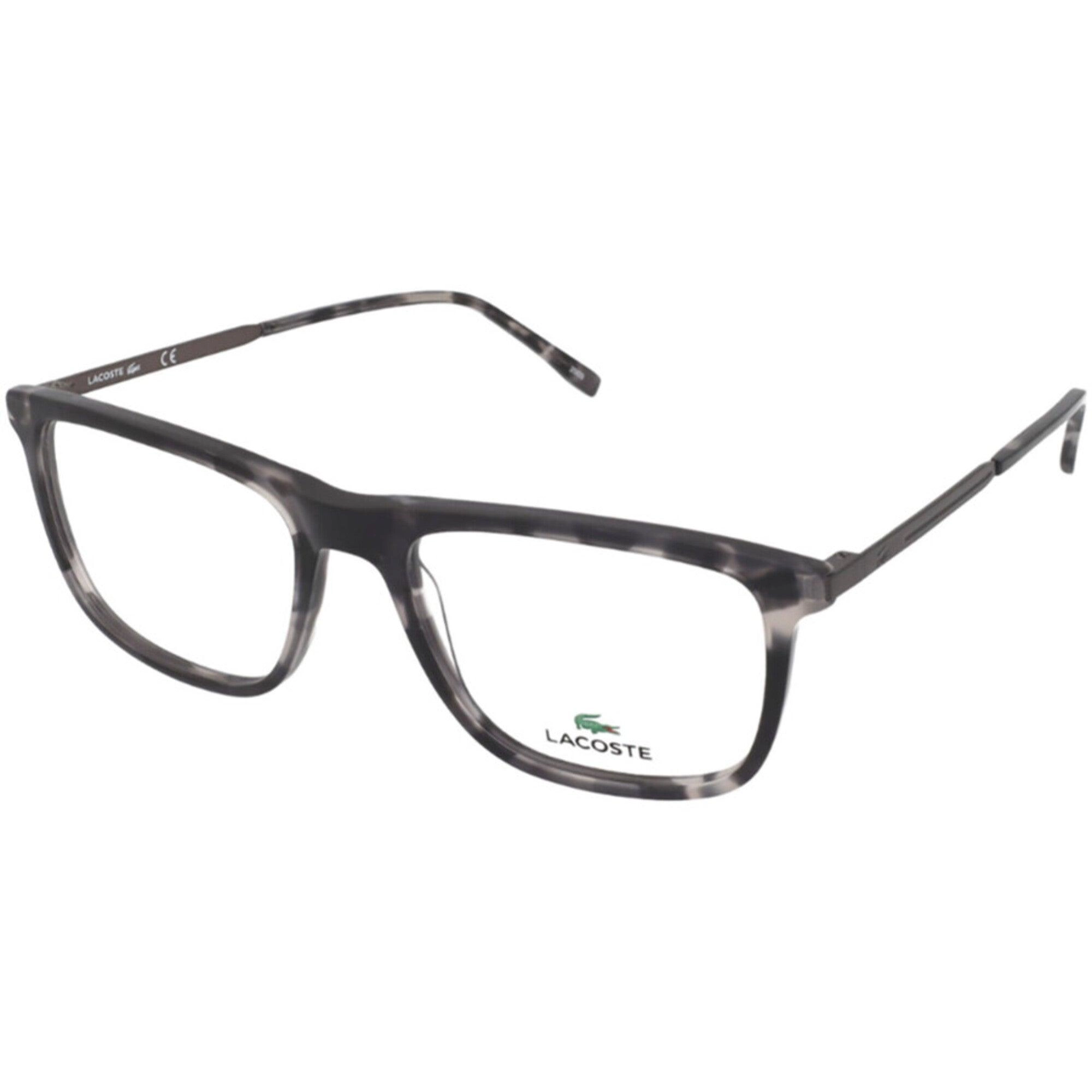 Lacoste Men's Eyeglasses - Havana Grey Plastic Square Frame | LACOSTE L2871 219