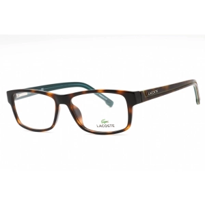 Lacoste Men's Eyeglasses - Havana Plastic Rectangular Full Rim Frame | L2707 214