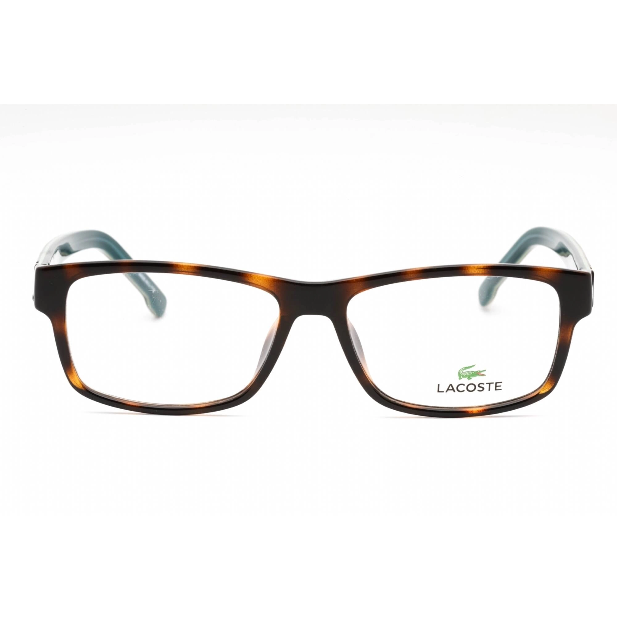Lacoste Men's Eyeglasses - Havana Plastic Rectangular Full Rim Frame | L2707 214