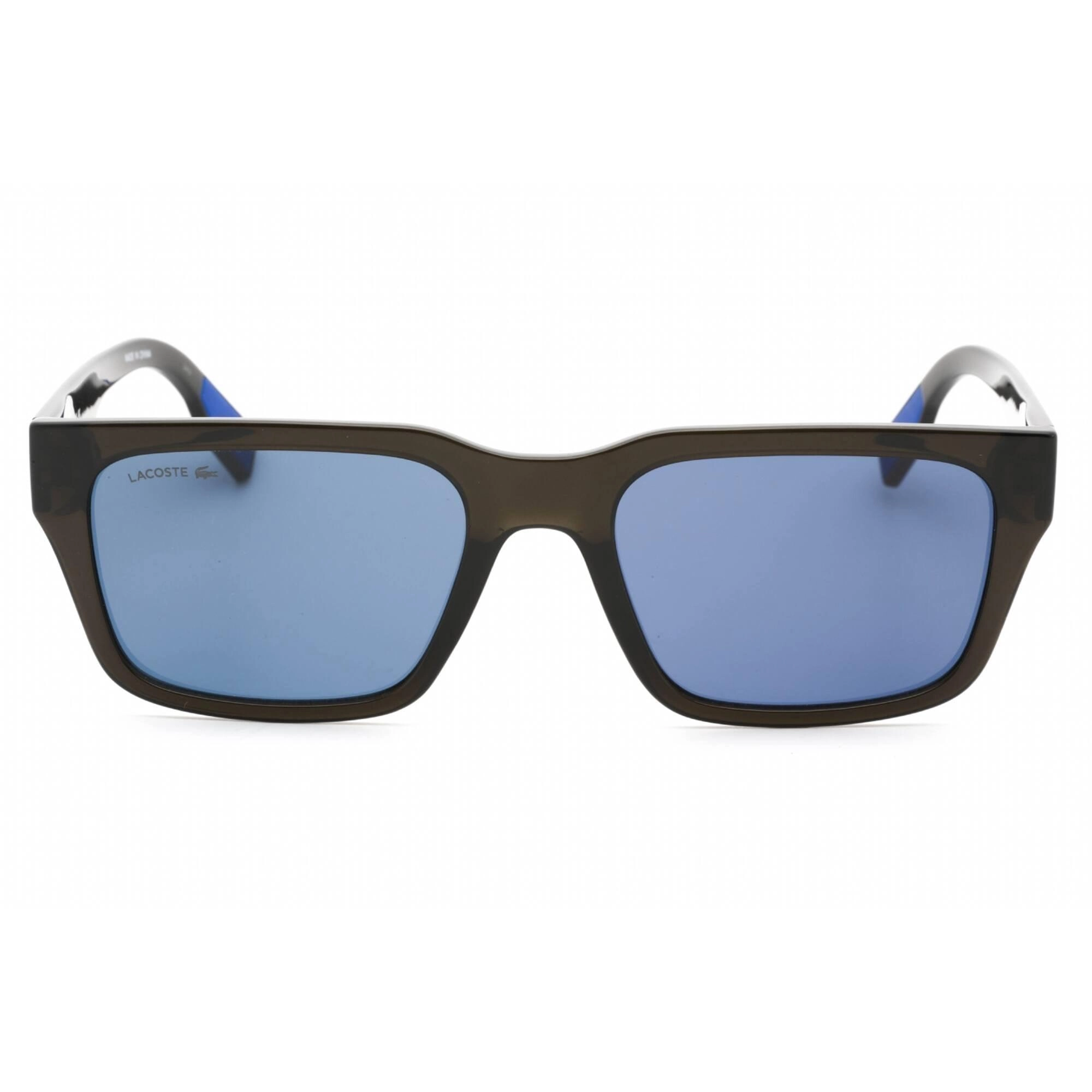 Lacoste Men's Sunglasses - Blue Lens Dark Grey Rectangular Shape Frame | L6004S 024
