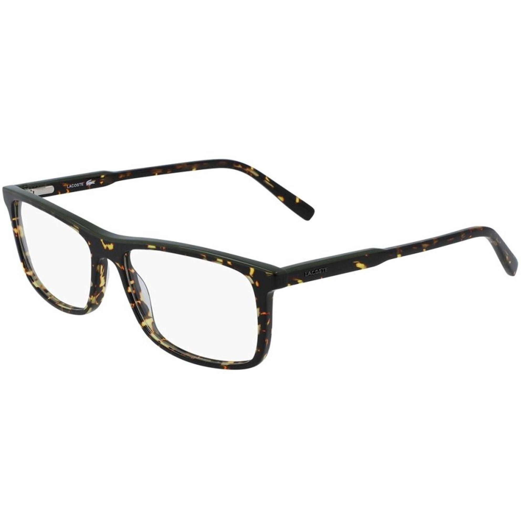 Lacoste Women's Eyeglasses - Havana/Military Green Rectangular | LACOSTE L2860 215