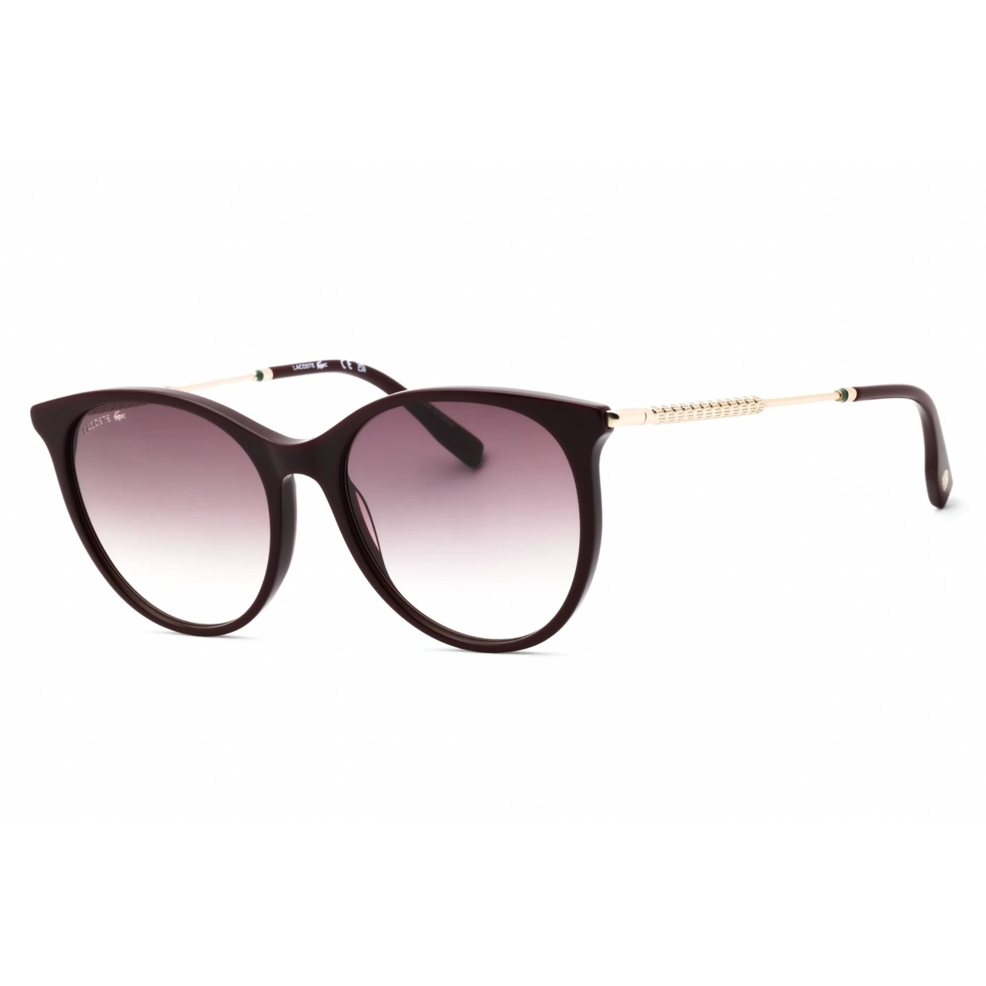 Lacoste Women's Sunglasses - Dark Red Acetate Round Shape Full Rim Frame | L993S 603